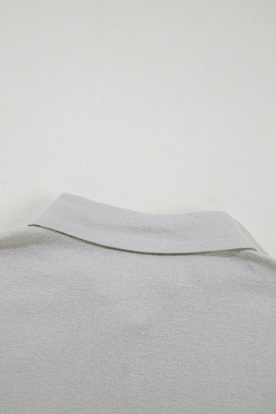 Gray 3 Pcs Crop Tank Top Shorts with Cardigan Lounge Set